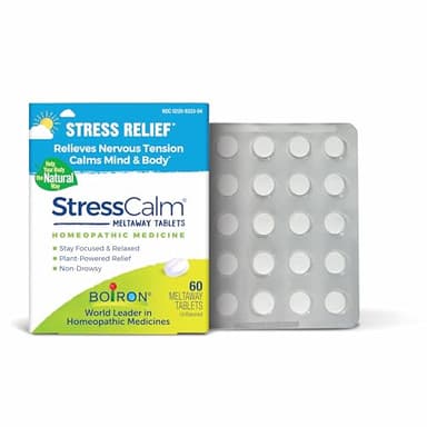 Boiron StressCalm Tablets for Relief of Stress, Anxiousness, Nervousness, Irritability, and Fatigue - 60 Count