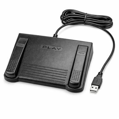 ECS-IN-USB-1 Foot Pedal Transcription Foot Control, Infinity, Ergonomic - Effortless Transcribing & Dictation, Transcribe & Dictate with Ease