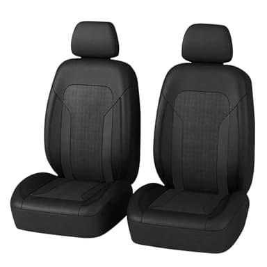 4PCS Cooling Car Seat Covers,Breathable Front Seat Covers with Mesh Construction and Foam Padding,Car Seat Protector to Reduce Back Sweating,Universal Car Interior for Car SUV (Black)