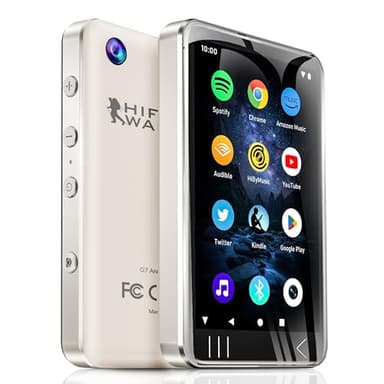 HIFI WALKER G7 Android MP3 Player with Bluetooth WiFi, 4" Touchscreen, 3GB RAM, 80GB Storage, Portable MP4 Music Player with Spotify, YouTube, Audible, Built-in Speaker & Camera