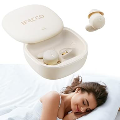 IFECCO Invisible Sleep Earbuds,Small Bluetooth Sleep Headphones for Side Sleepers,Comfortable Noise Blocking,IPX6 Waterproof Wireless Headphones for Sleeping,Sport