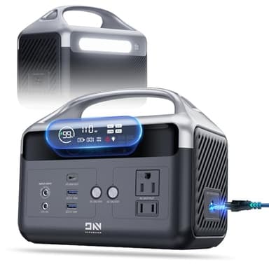 DaranEner Portable Power Station 60,000mAh, 192Wh LiFePO4 Battery Backup w/2 300W (Surge 600W) AC Outlets, 2H Fast Charging, Power Bank for Hurricane Emergency/Home/Outdoor Camping/RVs Use