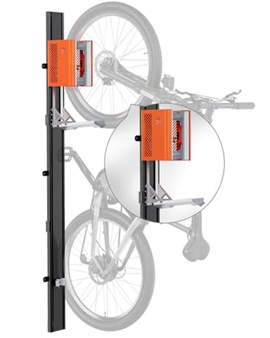 monTEK Automatic Lift Bike Rack – Fits 24-29" Tires, Heavy-Duty Vertical Wall Rack for Bicycles (Up to 71 lbs) - Effortless Lifting, Easy Install - Space-Saving Storage for Garage, Shed, BO