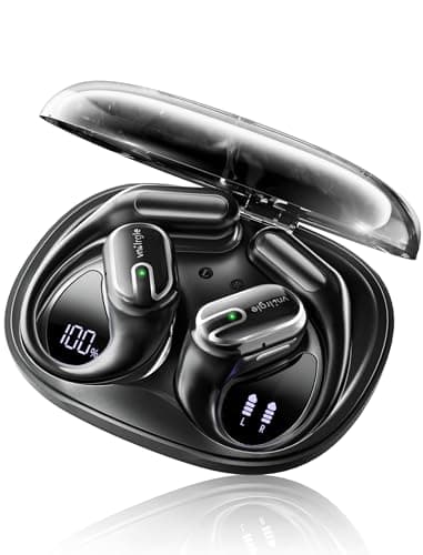 Open Ear Earbuds Bluetooth Headphones Wireless - 80Hrs Playtime Wireless Earbuds with IPX7 Waterproof Touch Control Earphones Sport with 18.2mm Drivers Stereo Sound Bluetooth 6.0 for Running Fitness
