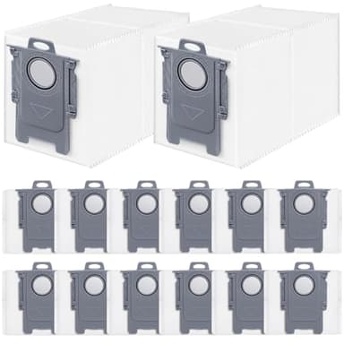 24 Pack Dust Bags Replacement for Roborock QV 35A/Qrevo S5V/QV35S/Saros 10/10R/Z70/Qrevo/Q Revo/S/Qrevo Pro/Plus/MaxV/Master/Curv/Edge/S5X/Qrevo Edge S5A/S8 MaxV/S8 Max Ultra Robot Vacuum Cleaner