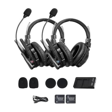 SYNCO XTALK XMax2 Wireless Intercom Headset System 2.4GHz 1640 feet 500 Meters Dual-Ear Team Communication Headset for Live Show Stage Performance Movie Shoot