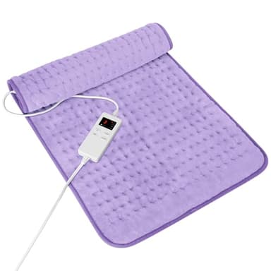 Heating Pad for Period Cramps, Heating Pad for Back/Neck/Shoulder Muscle Pain, 6 Heating & 4 Timer Setting, Auto Shut Off, Dry/Moist Heat & Machine Washable, Birthday Christmas Gifts for Women Mom