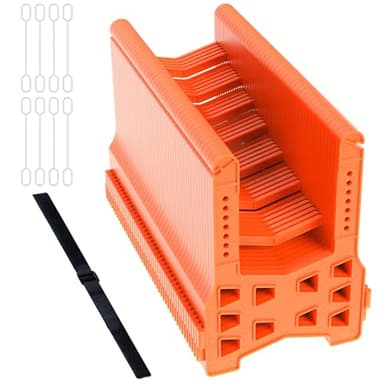 CircleRoad RV Sewer Hose Support 20 FT, U-shaped Adjustable Height Sewer Hose Support with Elastic Straps and Rubber Ties Quick Set-up RV Sewer Hose Storage for Travel Trailers Campers, Blaze Orange