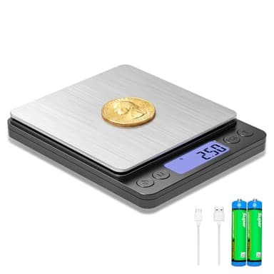 SKEAP Coin Scale to Weigh Coins, 1kg/0.01g High Accuracy Gram Scale for Coin Collectors, Gold and Jewelry, with USB Charging, LCD Display, PCS Counting, Includes Charging Cable and AAA Batteries