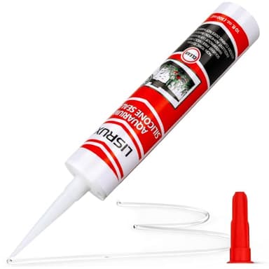 1 Pack Aquarium Silicone Clear Sealant, High Elasticity, Safe for Fish,Fast Curing Waterproof Aquarium Safe Silicone,10 Fl Oz Non-Toxic Fish Tank Safe Sealant,Strong Adhesion