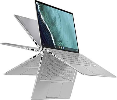 ASUS Chromebook Flip C434 2 in 1 Laptop, 14" Touchscreen FHD 4-Way NanoEdge Display, Intel Core M3-8100Y Processor, 4GB RAM, 32GB eMMC Storage Silver C434TA-DH342T (Renewed)