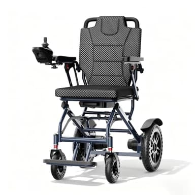 Lightweight Electric Wheelchairs for Adults,Folding Electric Wheelchair Airline Approved,500W Motor,15Miles Range,Portable Motorized Wheelchairs for Seniors,All-Terrain Power Wheelchair,Support 330lbs
