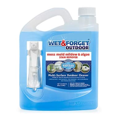 Wet & Forget Outdoor Moss, Mold, Mildew, & Algae Stain Remover Multi-Surface Cleaner, Ready to Use, 64 Ounce