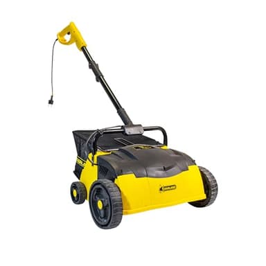 Artificial Turf Sweeper by Roll & Comb, Corded Electric Lawn Rake for Artificial Grass, Cool Gardening Gift, 25 Liter Leaf Collector, Model 302e, 19.8lb.