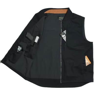 EDTREK Mens Defend Concealed Carry Vest Lightweight For Warm Weather (Black, Large)