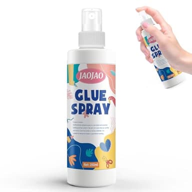 250ml Adhesive Spray Glue, Glue Spray Adhesive for Paper Fast-Holding, Transparent After Drying, Heavy Duty Fast Bonding Versatile for Cloth Paper Wood Cardboard