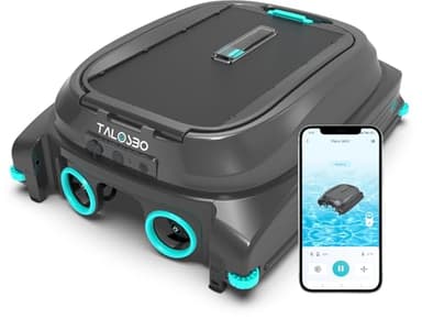 TALOSBO Pleco SK01 Solar Powered Robotic Pool Skimmer with APP Support, 24/7 Cleaning, Two Charging Modes, Smart Obstacle Avoidance, 7L Filter Capacity, Ideal for All Pool Surfaces