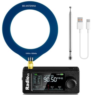 GOOZEEZOO Si4732 Mini Radio V3 Pocket Radio | Mode: AM/FM/LSB/USB Band: HF SW MW VHF All Band Radio Receiver | 800mAh Battery for Outdoor Adventures, Travel, and Daily Use (Headphone Amplifier)