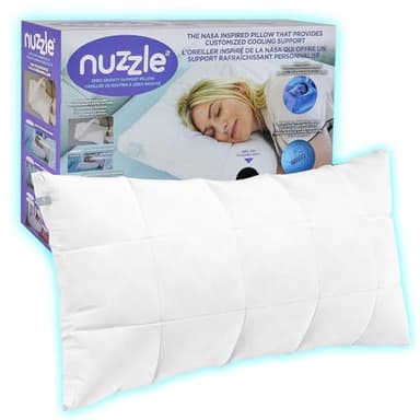 Nuzzle Cooling Adjustable Pillow Queen Size for Side Sleepers, Luxury Bed Pillow Hotel Collection - Best Adjust Height Soft Firm Pillow for Back, Stomach or Side Sleepers