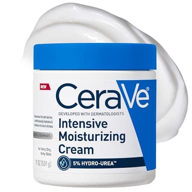 CeraVe Intensive Moisturizing Cream, Body Moisturizer With Shea Butter, 72H Hydration + Skin Barrier Repair, Fragrance-Free Body Lotion For Extremely Dry Skin, 19oz