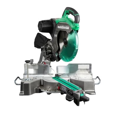 Metabo HPT 12-Inch Dual Bevel Sliding Miter Saw, 4000 RPM No-Load Speed, 45° Left and Right Bevel Range, Precision Miter Angles, 9 Detent Stops, Xact Cut Shadow Line, C12RSH3