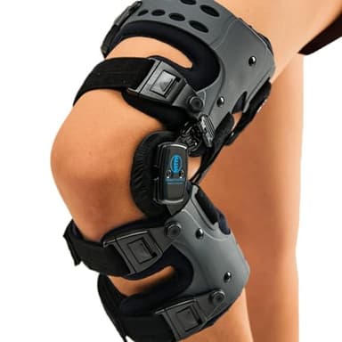 Comfyorthopedic UPGRADED Single Side OA Medial Unloader Knee Brace for Men and Women Osteoarthritis & Arthritis Pain Support, Bone on Bone Joint Offloader L1851 L1843 Built-in Hex Key, Fits Up To 32in Plus Size Thigh Left