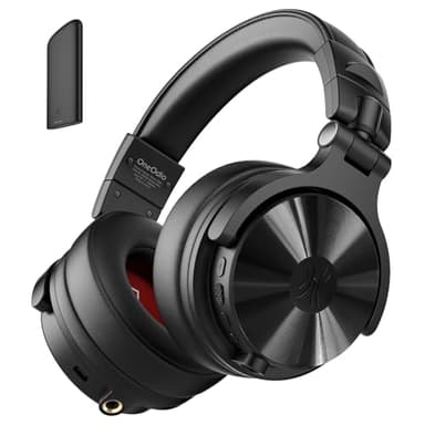 OneOdio Studio Max 1-20MS Low-Latency Wireless DJ Headphones, 120H Playtime, Lossless Hi-Res/LDAC Audio, Dual-Mic ENC, Dongle/Bluetooth/Wired Connection for Studio Guitar and Gaming PC Computer