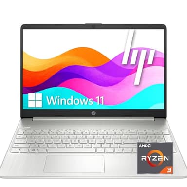HP 15.6" Business Laptop | Powerful AMD Ryzen 3 CPU | 2026 Edition | 8GB RAM | 256GB PCIe SSD | Long Battery Life | Windows 11 with Office 365 for The Web | All-Day Performance for Work & Study