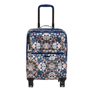 Vera Bradley Women's Softside Rolling Suitcase Luggage, Enchanted Mandala Blue, 22" Carry On