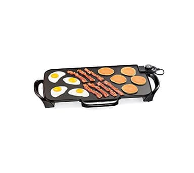 Presto 07061 22-Inch Electric Griddle with Removable Handles, Extra-Large Nonstick Ceramic Surface, Black