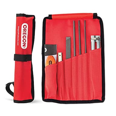 Oregon Universal Chainsaw Field 7pc Sharpening Kit - Includes 5/32", 3/16", and 7/32" Round Files, 6" Flat File, Handle, Filing Guide, and Travel Pouch (617067)
