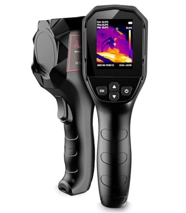 Flagfront Thermal Camera, 240 x 240 TISR Resolution, -4°F to 1022°F Temp Range, 25Hz Infrared Camera with Temperature Alarm, 50°FOV Handheld Thermal Imaging Camera