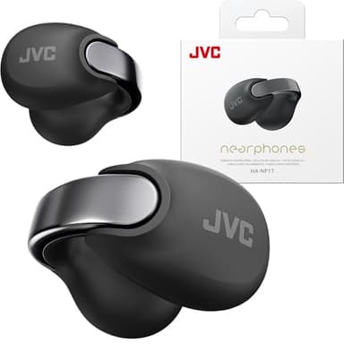 JVC Nearphones Open Ear True Wireless Headphones - Open Ear Earbuds - Bluetooth 5.3-24H Playback - IPX4 Water Resistant - Built-in Mic - Awareness & Comfort - Ear Clip Earbuds - HANP1T