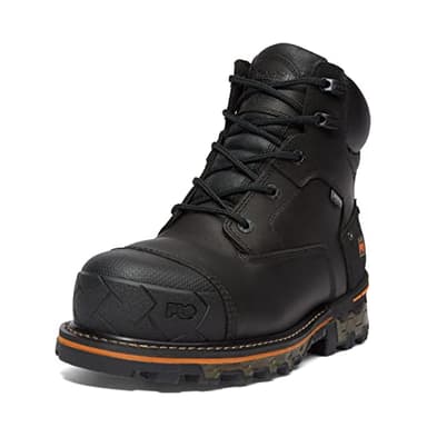 Timberland PRO Men's Boondock 6 Inch Composite Safety Toe Waterproof Industrial Work Boot, Black-2024 New, 8.5