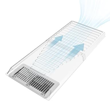 Magnetic Vent Extender for Under Furniture, Air Vent Deflector for Metal Floor Register 10" and 12" Wide, Vent Redirector with 1.5 mm Thicker Premium Material, Extends from 17"-33" 1 Pack