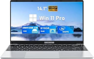 FUNYET Laptop Computer, Gaming Laptops 2026, 14 Inch Lap Top PC Windows 11 Pro, 8GB RAM 256GB SSD, Intel N5095 Processor(up to 2.9 GHz), Office 365, for Business and Students, 2-Year Warranty