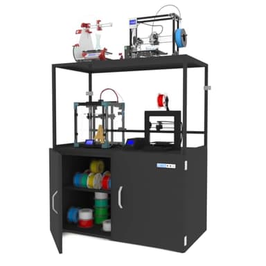 RJOKMT 300L 3D Printer Filament Storage Cabinet with Dehumidifier | Industrial Sealed Dehumidifying Cabinet Holds 160 Rolls -Compatible with PLA/ABS/TPU (300L Black)