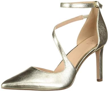 Naturalizer Womens Abilyn Comfort Insole Ankle Strap Gold 10 Medium (B,M)