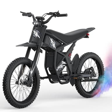 Bootime GT73/ GT73 Pro/Mini Electric Dirt Bike for Adults Teens - 3000W/ 2500W Motor 50/37 MPH High-Speed, 25" Fat Tires & Dual Removable Battery | All-Terrain Off-Road eBike for Snow, Sand
