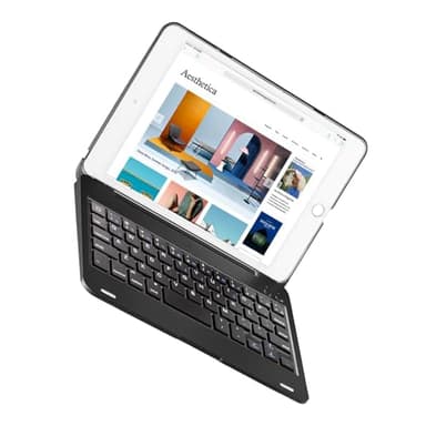 Hotkesa Bluetooth Keyboard Case for iPad Mini 4&5, iPad Keyboard Case with 125 Degree Swivel Rotating Stand, Ultra-Slim,Shockproof Protection, Auto Sleep/Wake Feature(iPad Mini 4/5 Black)