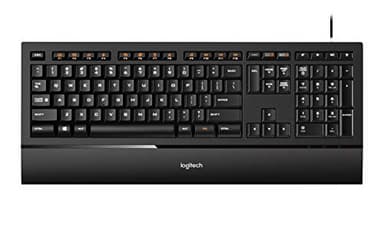 Logitech Illuminated Ultrathin Keyboard K740 with Laser-Etched Backlit Keyboard and Soft-Touch Palm Rest - Black