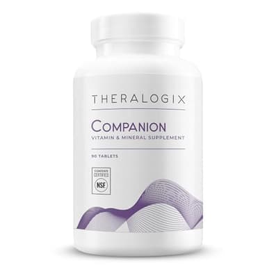 Theralogix Companion Multivitamin & Mineral Supplement - 90-Day Supply - Supplement for Women & Men Without Iron, Vitamin D, or Vitamin K - B Vitamins, Zinc & Magnesium - NSF Certified - 90 Tablets