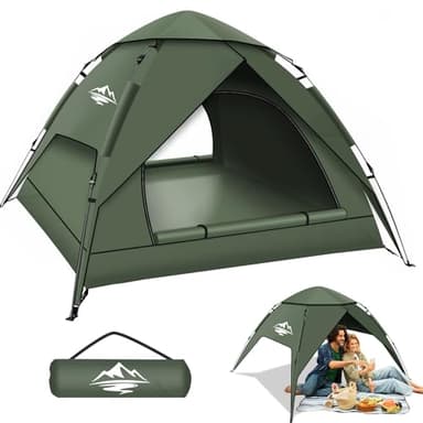 Pop Up Tents for Camping,2-3 Person Tent Easy Setup,Waterproof & Windproof Camping Tents, 60S Instant Double Layer Tent for Trekking, Family, Backpacking.