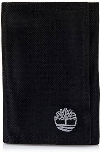 Timberland Men's Trifold Nylon Wallet, Black, One Size