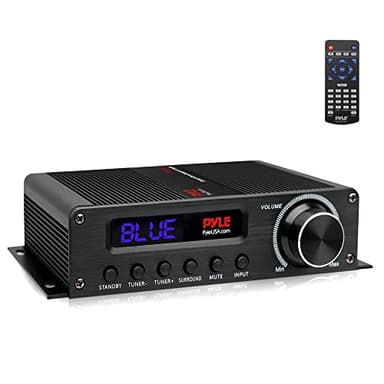 Pyle Wireless Bluetooth Home Audio Amplifier - 100W 5.1 Channel Home Theater Power Stereo Receiver, Surround Sound w/ HDMI, AUX, FM Antenna, Subwoofer Speaker Input, 12V Adapter