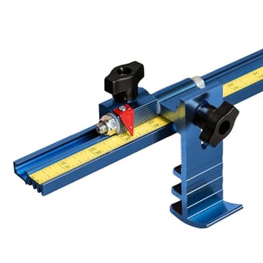 POWERTEC Miter Saw Fence for Miter Saw, Drill Press & Radial Arm Saw, Includes T Track Stop Kit, Tape Measures and T Track Fence Cap, T Track Accessories for Woodworking (71742)