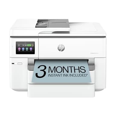 HP OfficeJet Pro 9730e Wide Format Wireless All-in-One Color Inkjet Printer, Print, scan, Copy, ADF, Duplex Printing Best-for-Office, 3 Month Instant Ink Trial Included, AI-Enabled (537P6A)