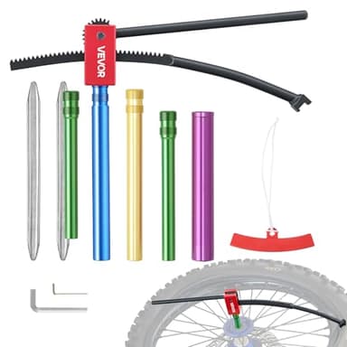 VEVOR Dirt Bike Tire Changing Tool Kit, Fits for Motocross Enduro 16"-21" Wheels, Includes 15-25 mm Axle Adapters, Dirt Bike Tire Changing Tools Compact Changer with 2 Irons and Protective Sleeve