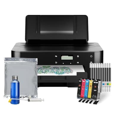 Topper Image Cake Printer with 25pcs A4 Sugar Paper, 280281 Ink Cartridges, Edible Double Headed Coloring Pen & Printhead Cleaning Kit Bundle