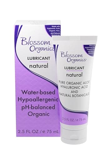 Blossom Lube Organics Personal Lubricant for Women 2.5 Fl Oz - pH Balanced, Non-Irritating, Water Based Personal Lubricant, Free of Harsh Ingredients, Toy Friendly